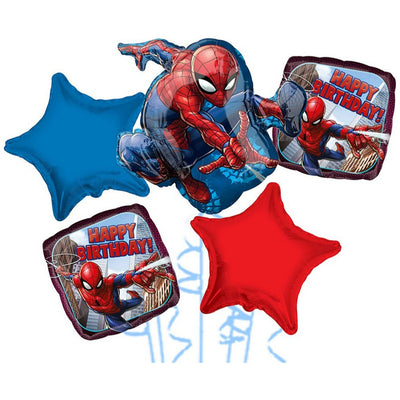 Bouquet of 5 Foil Balloons Spiderman Theme 2022114
