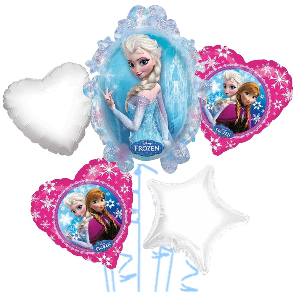 Buchet 5 baloane folie Tematica Frozen - Elsa si Ana 2022140