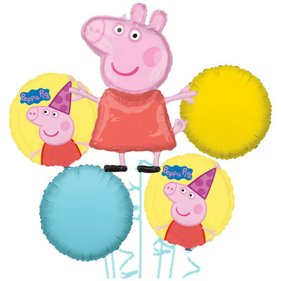 Foil Balloon Bouquet 5 pcs Peppa Pig Themed 2022191