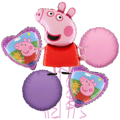 Buchet 5 baloane folie Tematica Peppa Pig 2022192