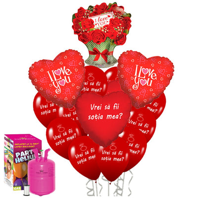 Wedding Proposal Balloons Pack RO (with small cylinder) - 2022330