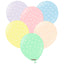 SET 25 Latex Balloons 30cm Macaron assorted with white polka dots