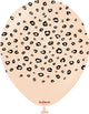 Baloane latex 30cm Safari Leopard - Blush (Print: Black)