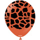 Baloane latex 30cm Safari Giraffe - Rust Orange (Print: Black)