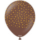 Baloane latex 30cm Safari Cheetah - Chocolate Brown (Print: Gold)