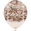 Latex Balloons 30cm Safari Snake N - White Sand (Print: Dark Brown)