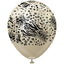 Baloane latex 30cm Safari Mutant - Mirror White Gold (Print: Black)