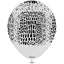 30cm Latex Balloons Safari Crocodile - Smoke (Print: Black)