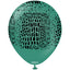 Latex Balloons 30cm Safari Crocodile - Sage (Print: Black)
