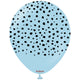 Baloane latex 30cm Safari Cheetah - Macaron Blue (Print: Black)
