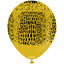 30cm Latex Balloons Safari Crocodile - Mustard (Print: Black)