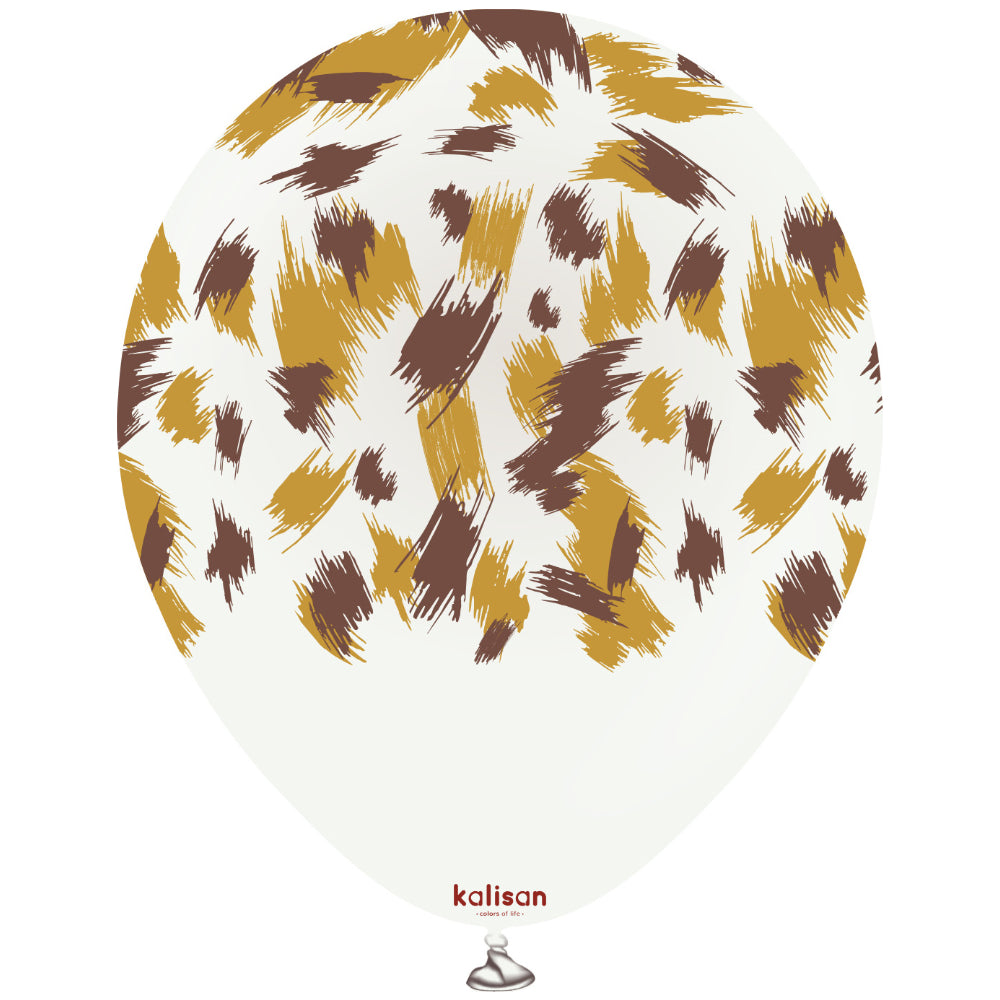 Latex Balloons 30cm Safari Savanna - White