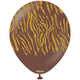 30cm Latex Balloons Safari Tiger N - Chocolate Brown (Print: Gold)