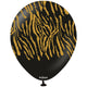 Latex Balloons 30cm Safari Tiger N - Black (Print: Gold)