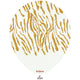 30cm Latex Balloons Safari Tiger N - White (Print - Gold)