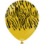 Latex Balloons 30cm Safari Tiger N - Mustard (Print: Black)