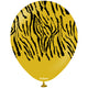 Latex Balloons 30cm Safari Tiger N - Mustard (Print: Black)