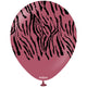 Balloons latex 30cm Safari Tiger N - Wild Berry (Print: Black)