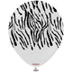 Latex Balloons 30cm Safari Tiger N - Smoke (Print: Black)