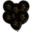 SET 25 Baloane latex 30cm Negre print Splatter Gold
