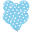 SET 25 Baloane latex 30cm Light Blue cu buline albe
