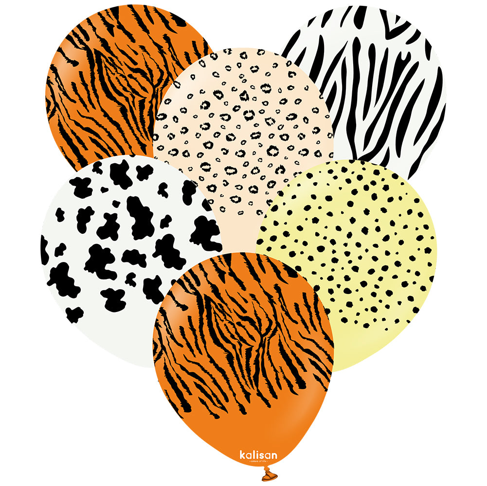 SET 25 Baloane latex 30cm Print Safari Mix 5 Modele