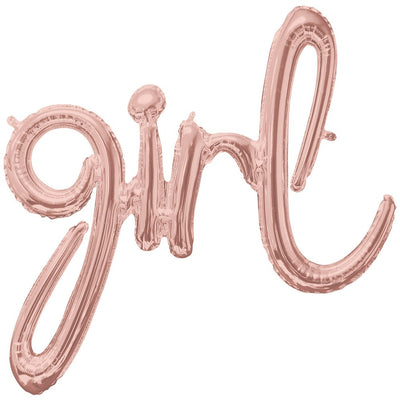 Balon Folie Scris de mana Girl rose-gold 73x76cm AMS 39162 11