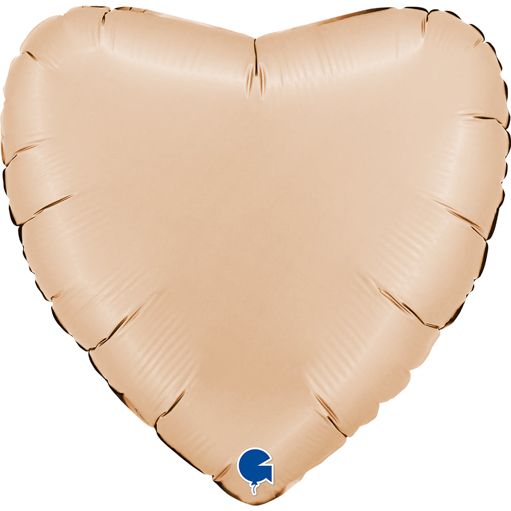 Satin Nude Heart Foil Balloon 56cm