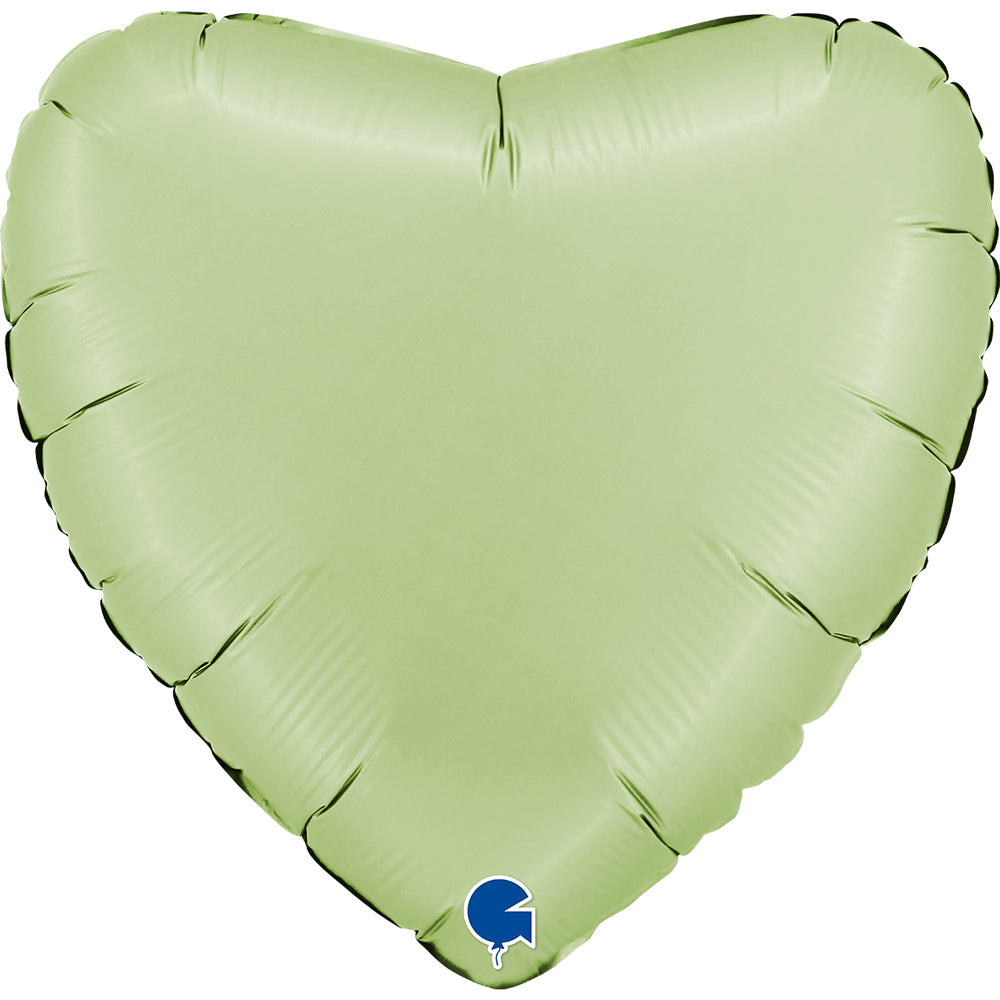 Foil Balloon Satin Olive Heart 56cm