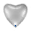 Silver Heart Foil Balloon 56cm