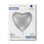 Silver Heart Foil Balloon 56cm