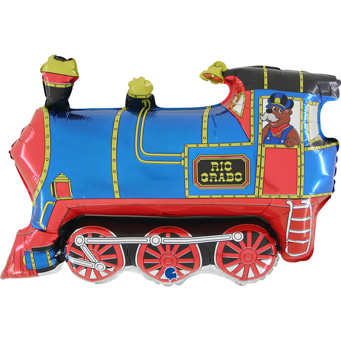 Balon Folie Figurina Tren Rio Albastru 84cm
