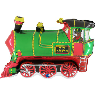 Balon Folie Figurina Tren Rio Verde 84cm