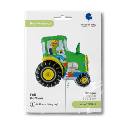 Balon Folie Figurina Tractoras Verde 76 cm GRABO