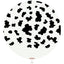 Jumbo Latex Balloon 60cm Safari Cow - White (Print: Black)
