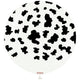 Jumbo Latex Balloon 60cm Safari Cow - White (Print: Black)