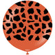 Jumbo Latex Balloon 60cm Safari Giraffe - Rust Orange (Print: Black)