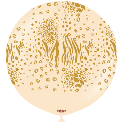 Balon latex jumbo 60cm Safari Mutant - Blush Print - Gold