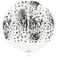 Jumbo Latex Balloon 60cm Safari Mutant - White (Print: Black)