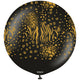 60cm Safari Mutant Jumbo Latex Balloon - Black (Gold Print)