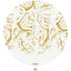 60cm Jumbo Latex Balloon Space Nebula - White (Print: Gold)