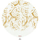 60cm Jumbo Latex Balloon Space Nebula - White (Print: Gold)