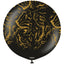 60cm Space Nebula Jumbo Latex Balloon - Black (Print: Gold)