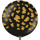 Jumbo latex balloon 60cm Safari Cow - Black (Print - Gold)