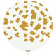 Jumbo latex balloon 60cm Safari Cow - White (Print - Gold)