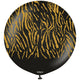 60cm Safari Tiger N Jumbo Latex Balloon - Black (Print - Gold)