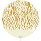 Jumbo Latex Balloon 60cm Safari Tiger N - White Sand (Print: Gold)