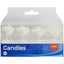 Set of 4 White Rose Cake Candles 6x3cm