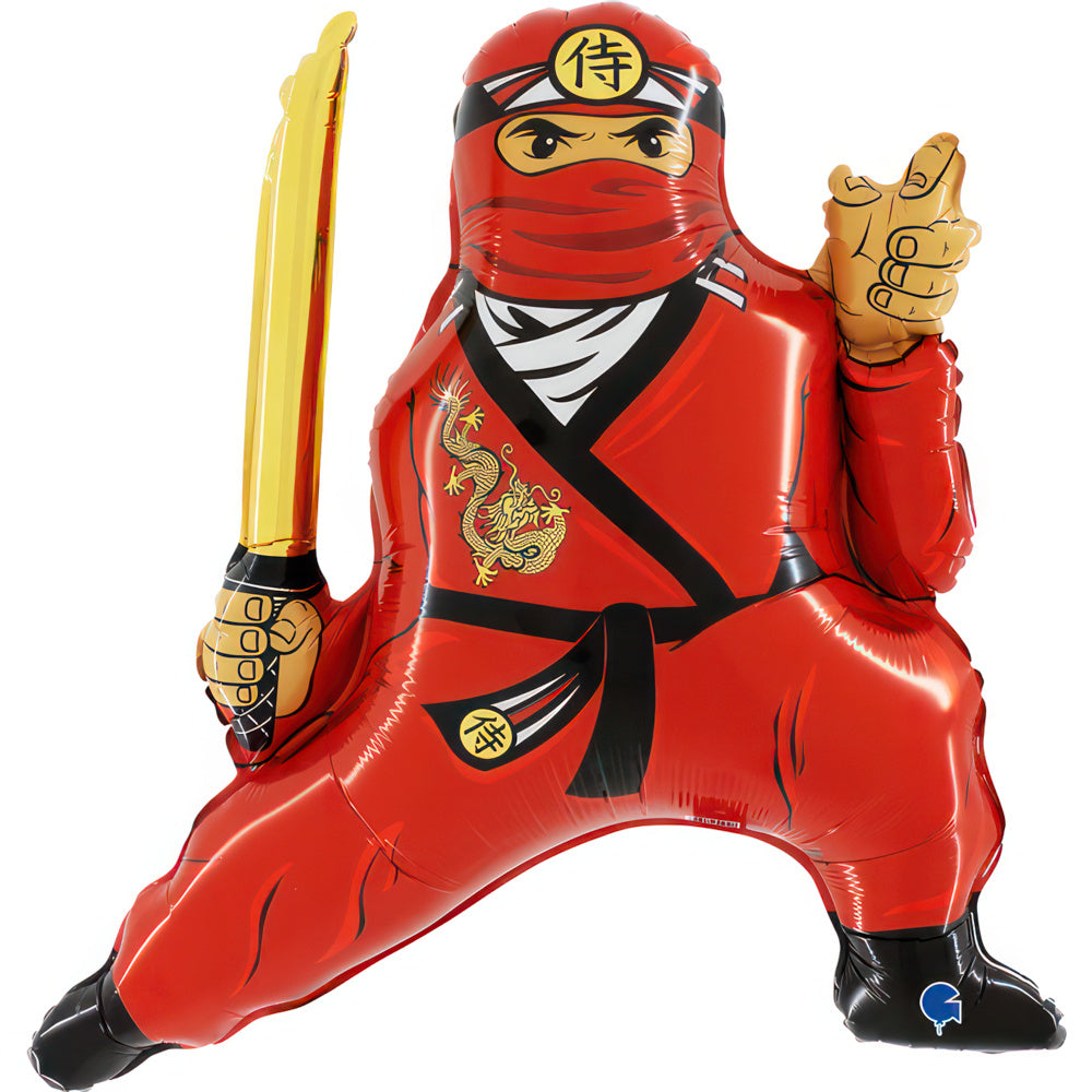Balon Folie Figurina Ninja Rosu 72x69cm