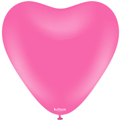 SET 25 Baloane Latex Inima 30cm Standard Fucsia 2321
